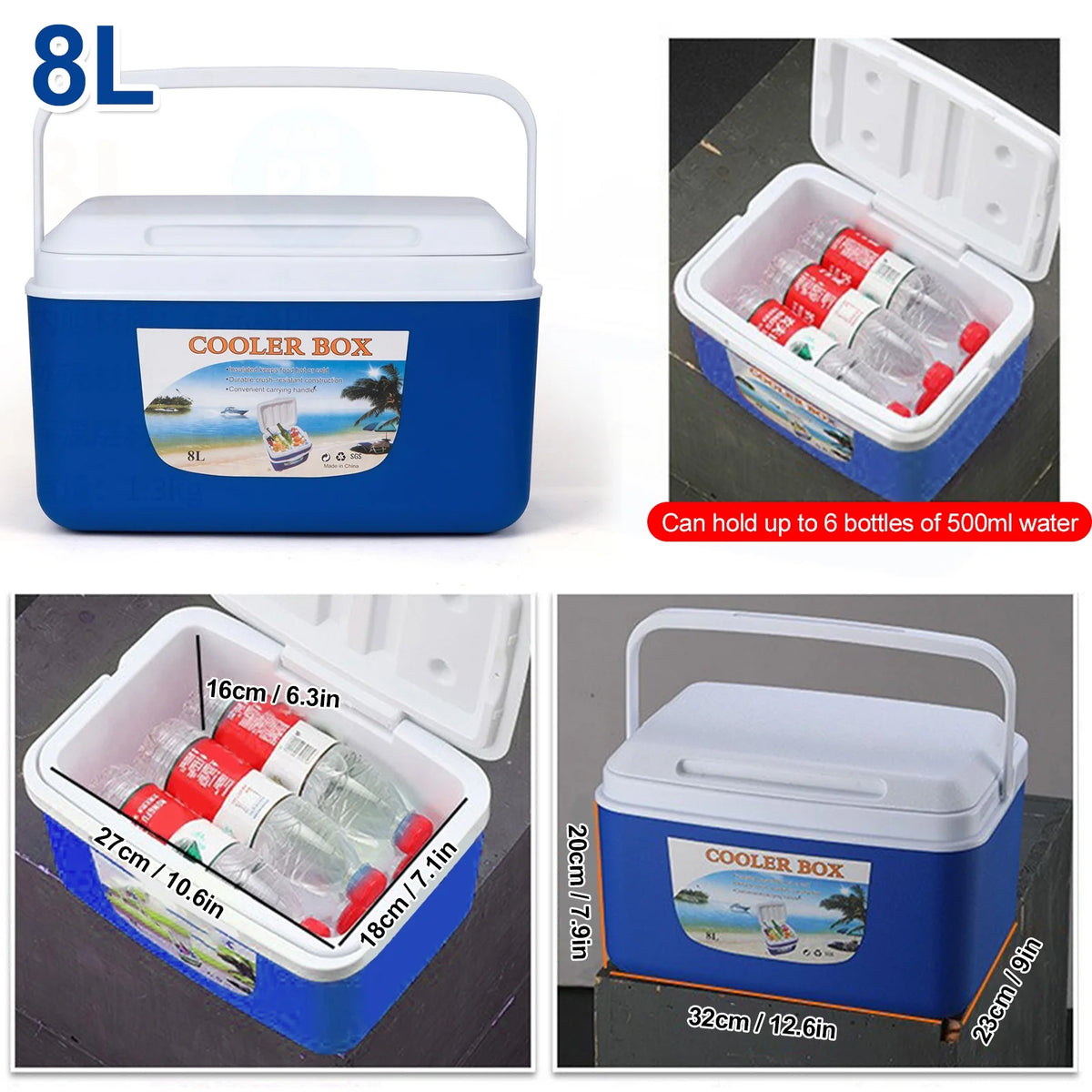 Durable 8L/13L/26L Portable Cooler Box K622972