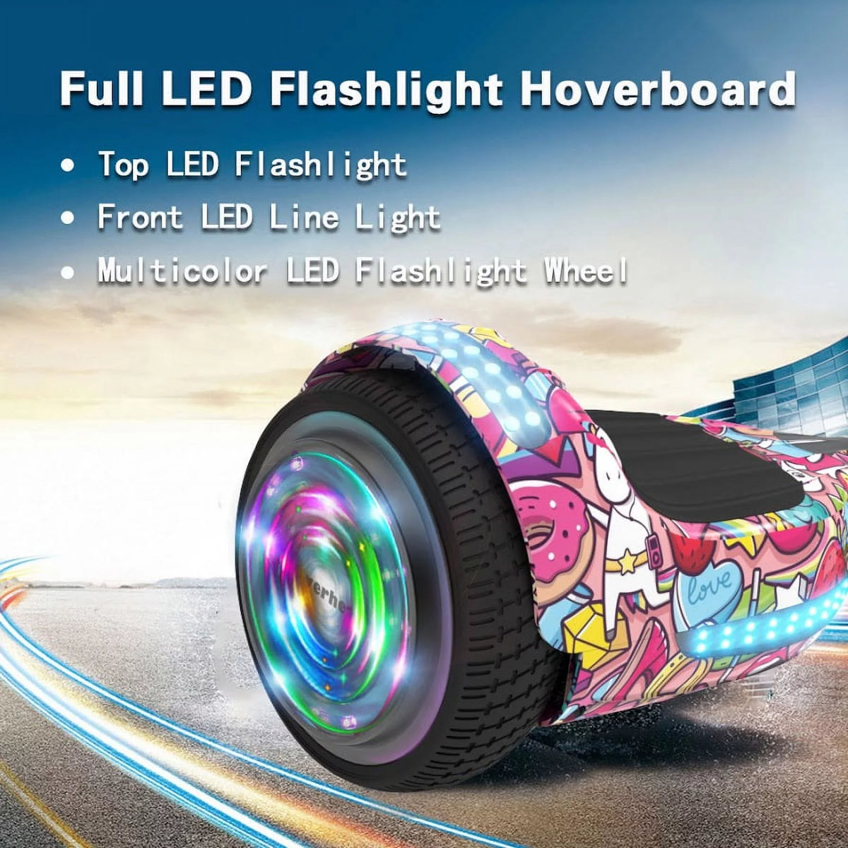 6.5 Bluetooth Speaker LED Light Self Balancing Electric Scooter J19321