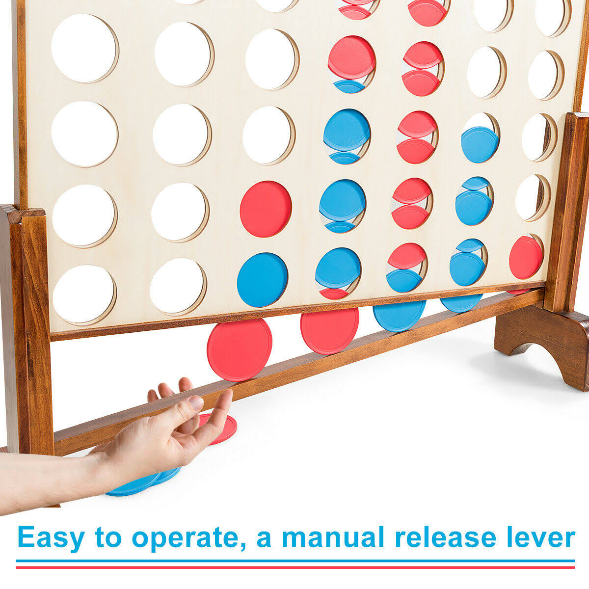 Wooden 4 in A Row Game with Carrying Bag S870032