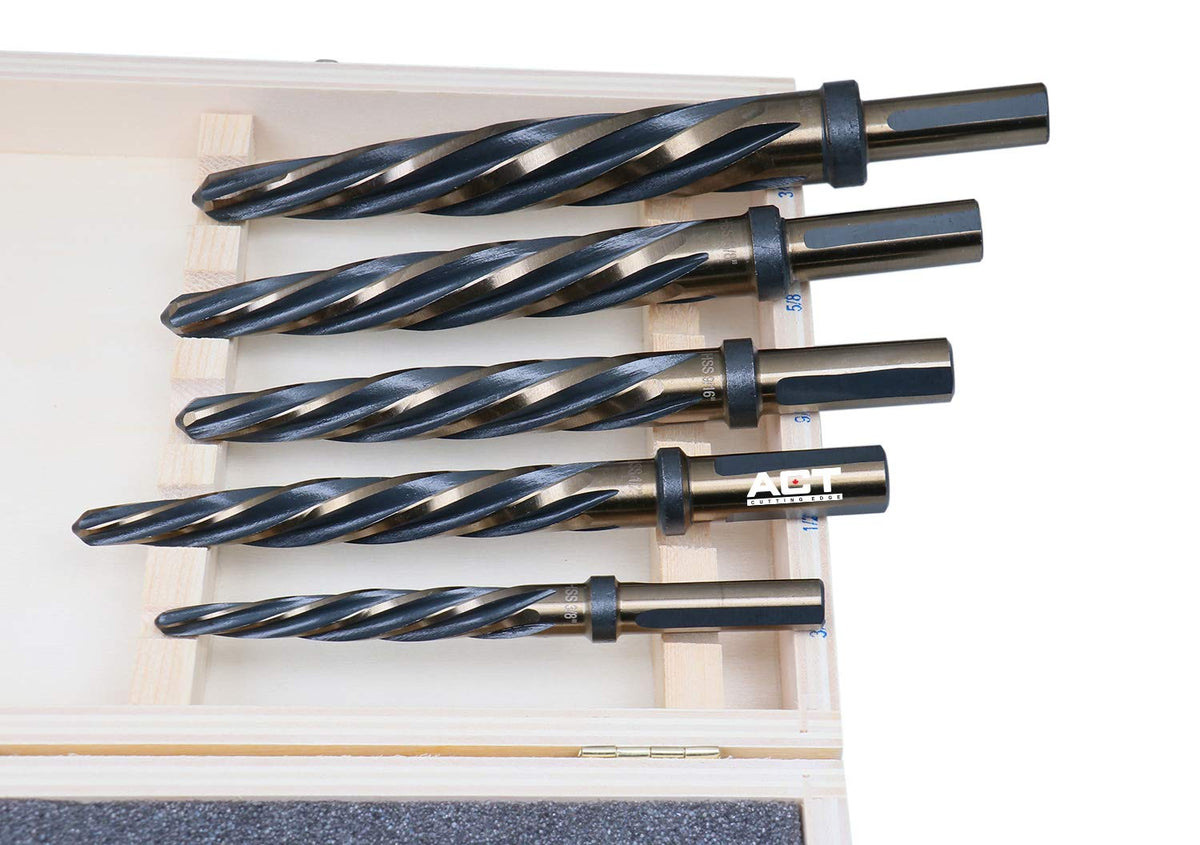 5 Pc H.S.S. Standard Spiral Flute Car Reamer Set F33027