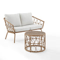 Natural Wicker Outdoor Conversation Set H428