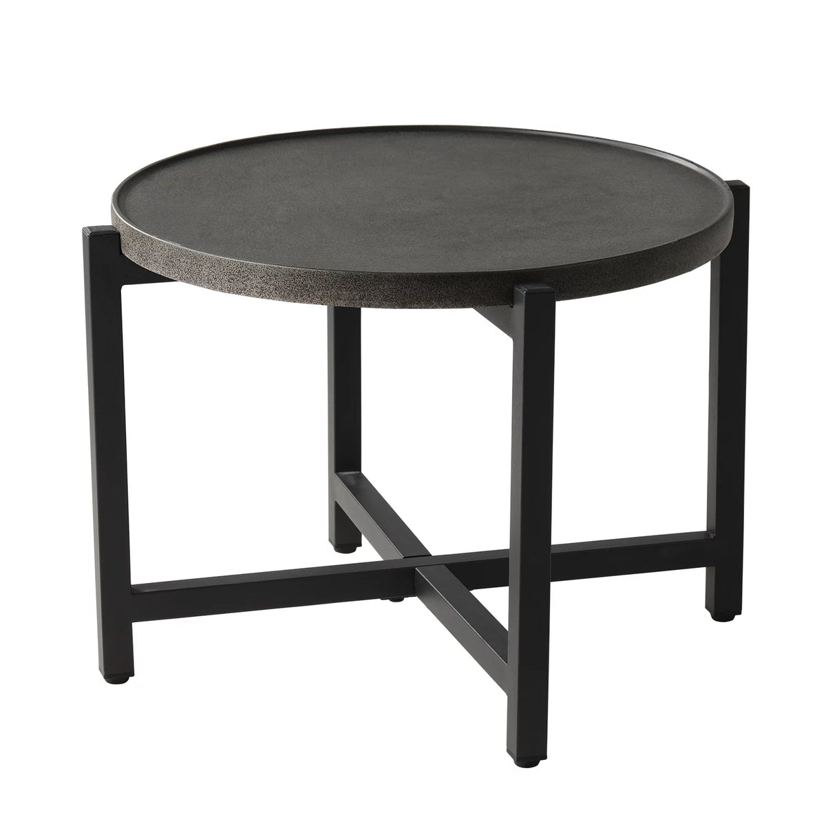 Dark Grey Concrete Round Coffee Table O7833