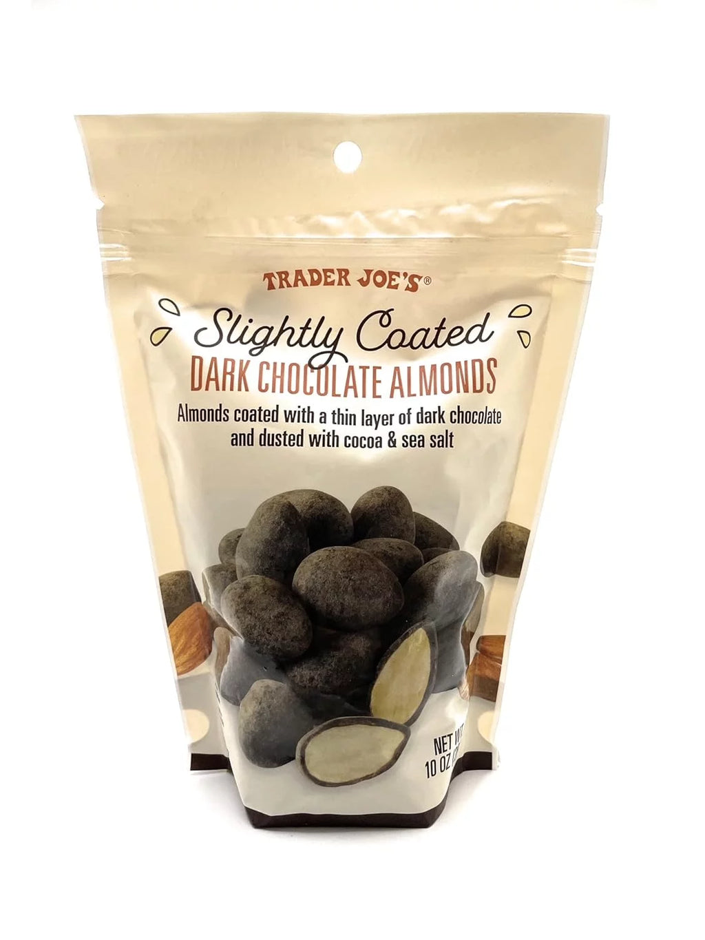 Dark Chocolate Almonds with Cocoa & Sea Salt 10 Oz F888