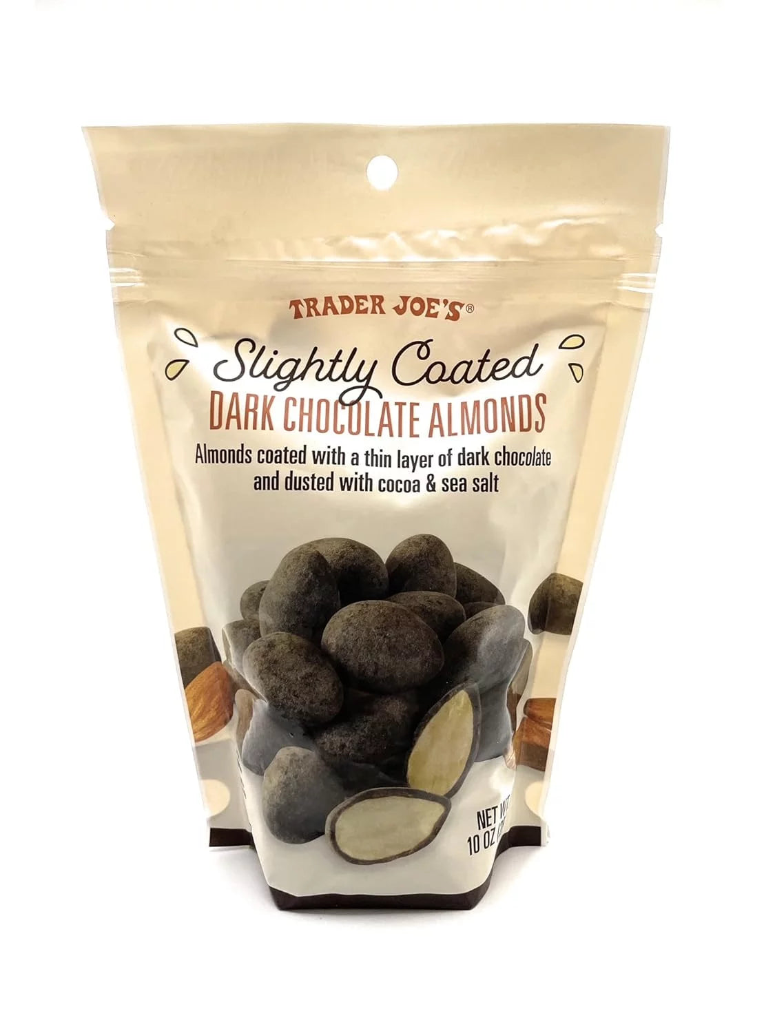 Dark Chocolate Almonds with Cocoa & Sea Salt 10 Oz F888