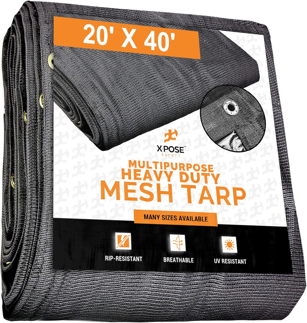 Heavy Duty Black Mesh Tarp 12' x 45' K110298