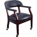 Black Conference Guest Chair with Casters K85852