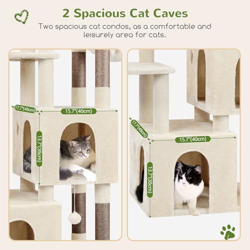 Light Grey Heavy Duty Cat Tree with Scratching Post I99285