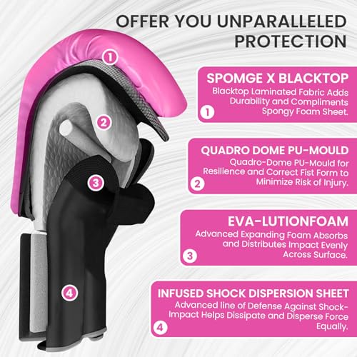 Black Leather Boxing Gloves V1188