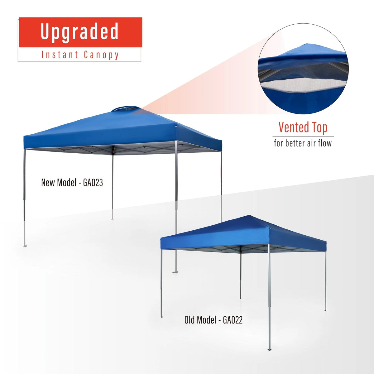 10' x 10' Blue Pop Up Canopy Tent with Wheeled Bag S680
