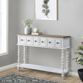 Dark Charcoal and Antique White Console Table H450
