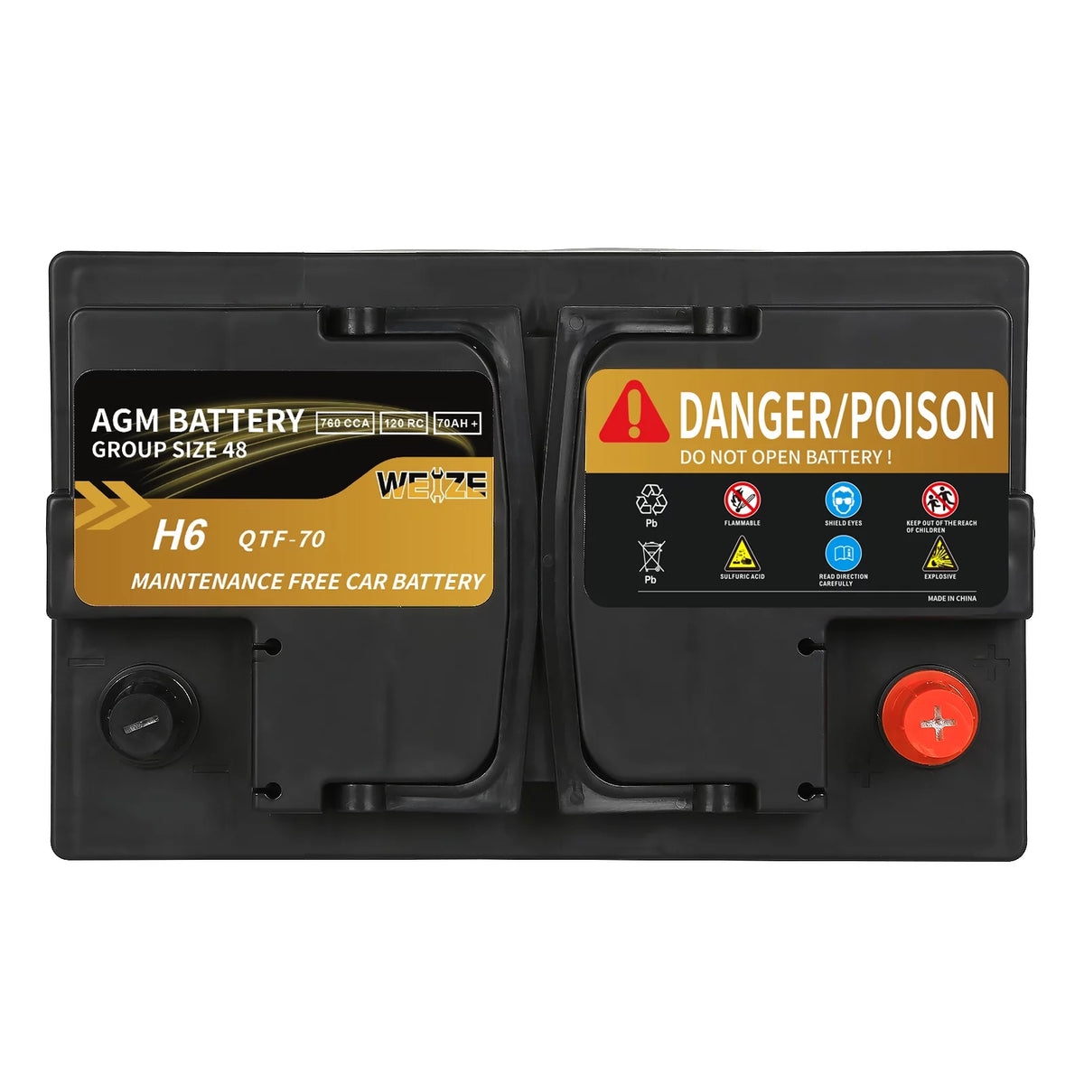 12v 70ah H6 Automotive Battery H750