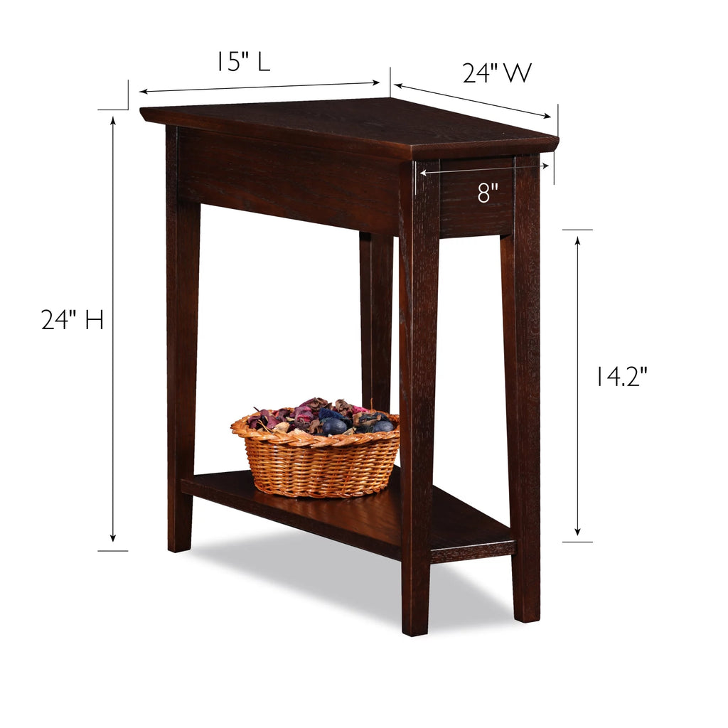 Compact Recliner Wedge Table in Chocolate Oak O930447