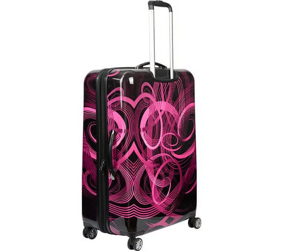 20 Inch Expandable Spinner Rolling Luggage Suitcase, ABS Hard Case, Pink T5214