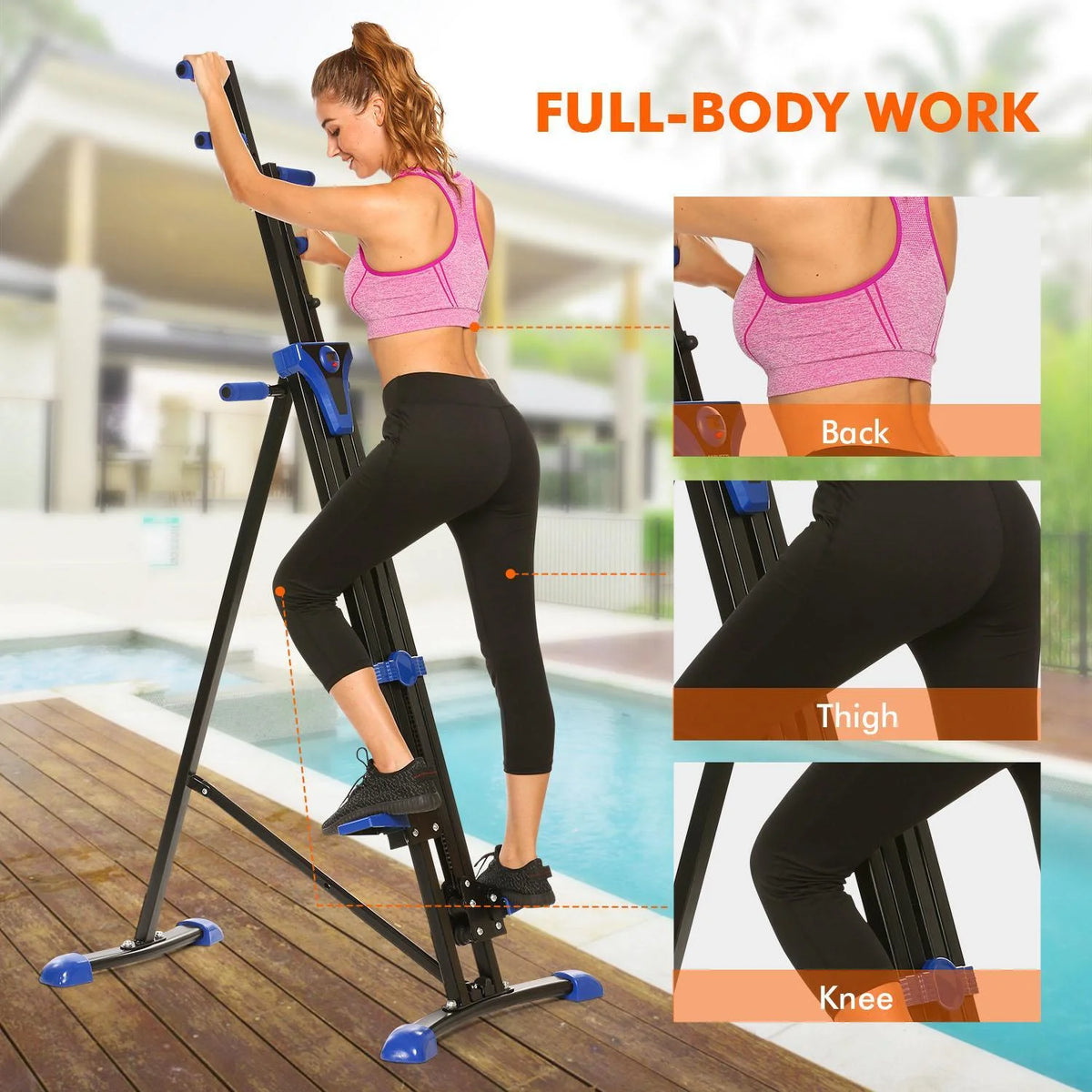 Vertical Climber and Folding Stair Stepper Machine A349548