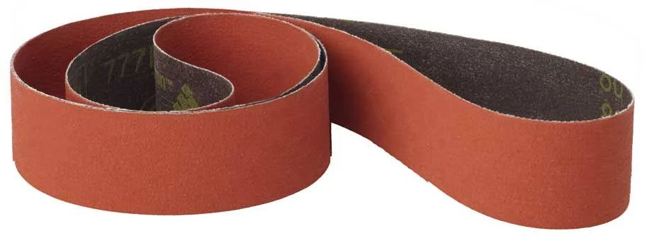 3M Cloth Belt 777F, 80 YF-weight, 2 in x 37-11/16 in, Fabri-lok, Single-Flex A674