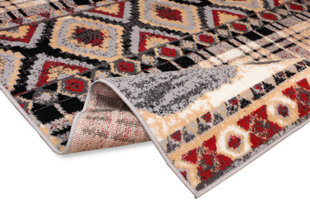 Multicolor Bear Geometric Print Rug F7189