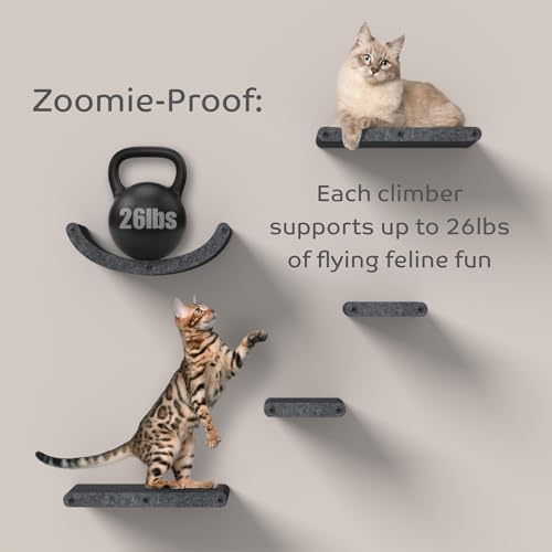 Wall Mounted Cat Shelves Set of 4 PET Felt Climber Furniture R661