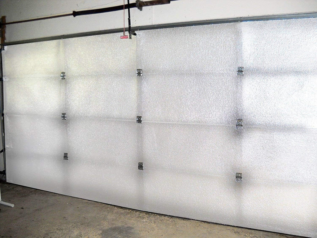 White Reflective Foam Core 2 Car Garage Door Insulation Kit 16FT x 8FT R Value 8.0 K92574