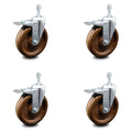 6 inch Swivel Stem Caster Set with Total Lock Brake S846904