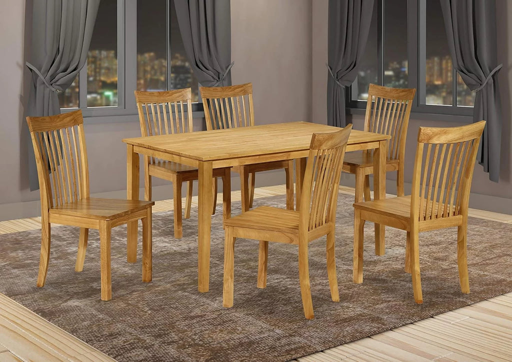 Solid Wood Dining Chairs Set Of 2 Natural Oak M170
