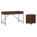 48W Writing Desk and 2 Drawer Mobile File Cabinet, Coastal Cherry Q776