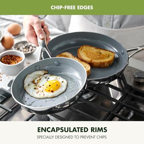 Gray 8" and 10" Hard Anodized Ceramic Nonstick Frying Pan Skillet Set A66961