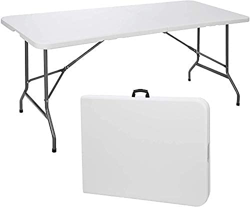 White Plastic 6ft Folding Table B3101
