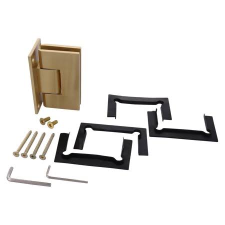 Satin Brass Adjustable Wall Mount Full Back Plate Hinge C88276