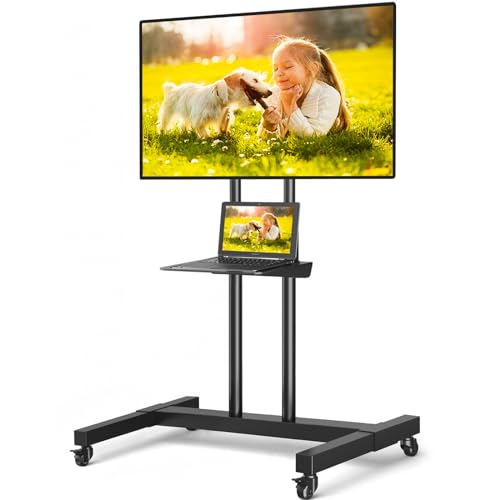 Rolling TV Stand with Metal Laptop Shelf O634030