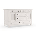 White Pine Wood 2-Cabinet 6-Drawer Dresser F28979