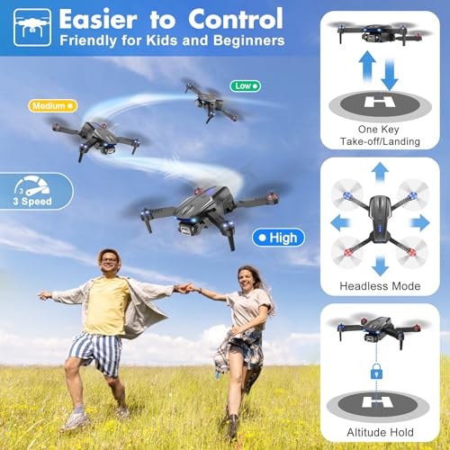 Foldable 1080P Mini Drone with Camera and 2 Batteries X39548