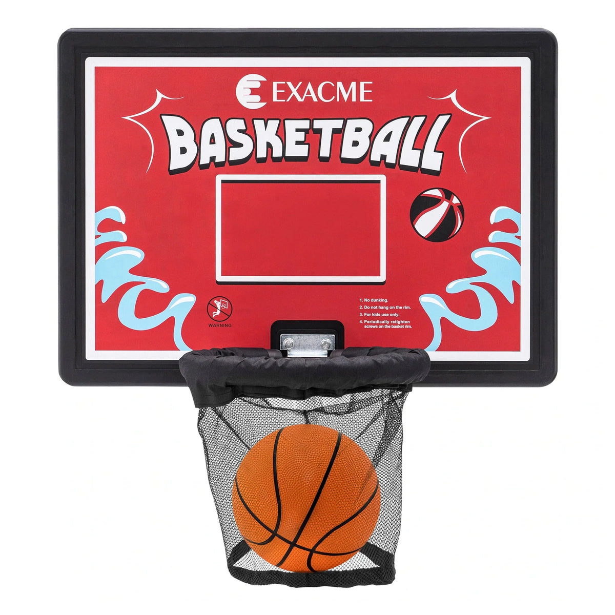Red Trampoline Basketball Hoop J47886