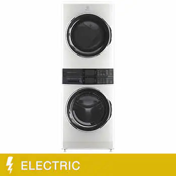 White Front Load Laundry Tower with 5.2 Cu. Ft. Washer, 8.0 Cu. Ft. C2624