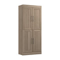 Ash Gray Wardrobe Organizer Storage Cabinet E6615
