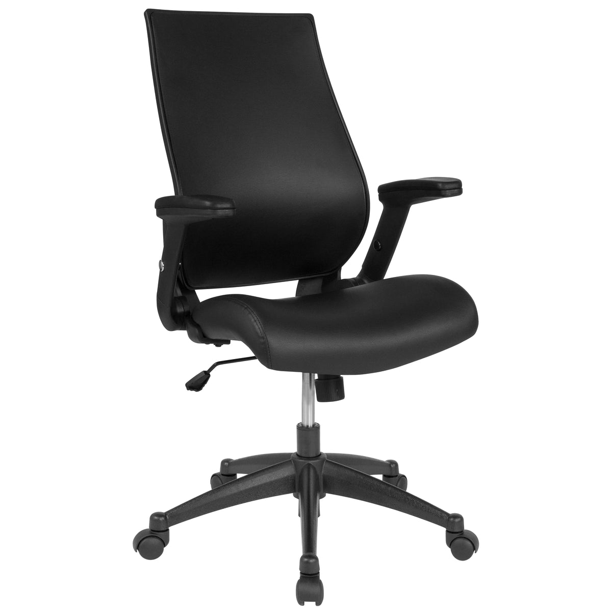 High Back Black Executive Swivel Office Chair with Adjustable Arms H317