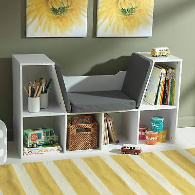 White Bookcase with Reading Nook Toy W625