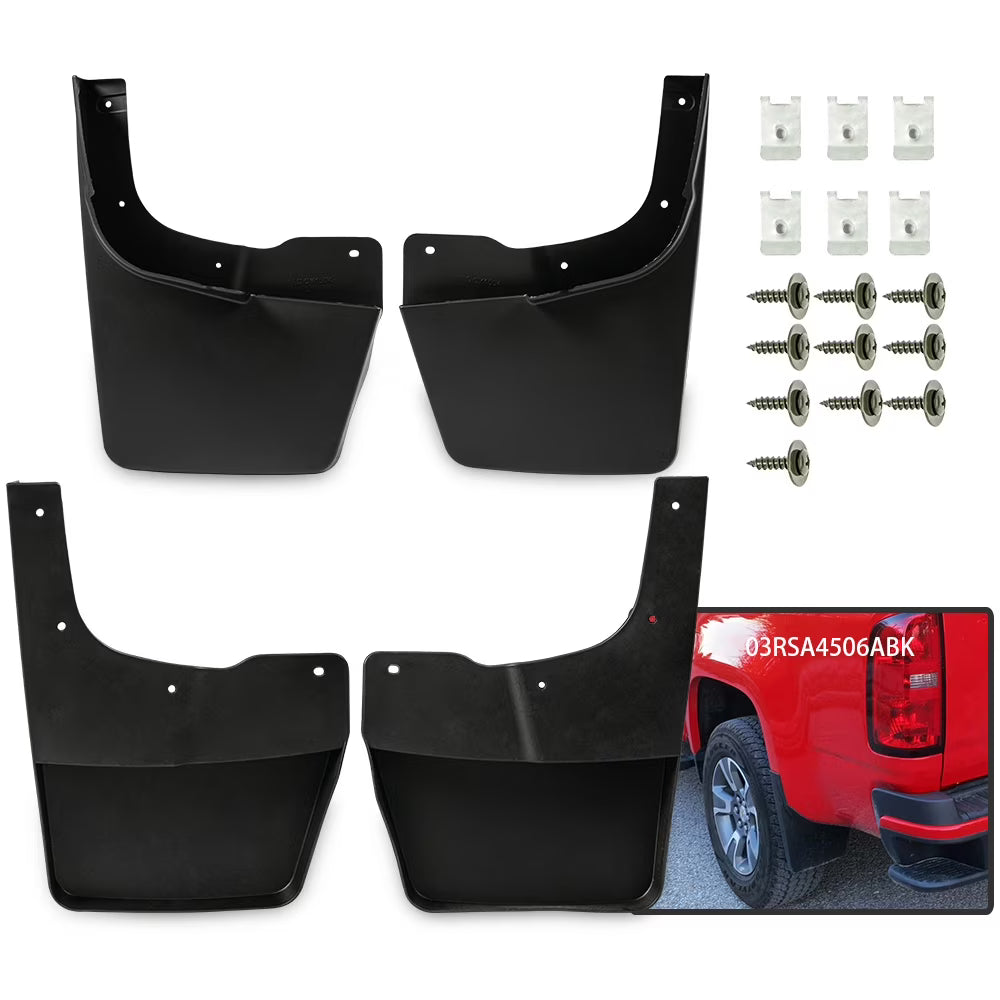 Black Mud Flaps Splash Guards for Chevy Colorado X647612