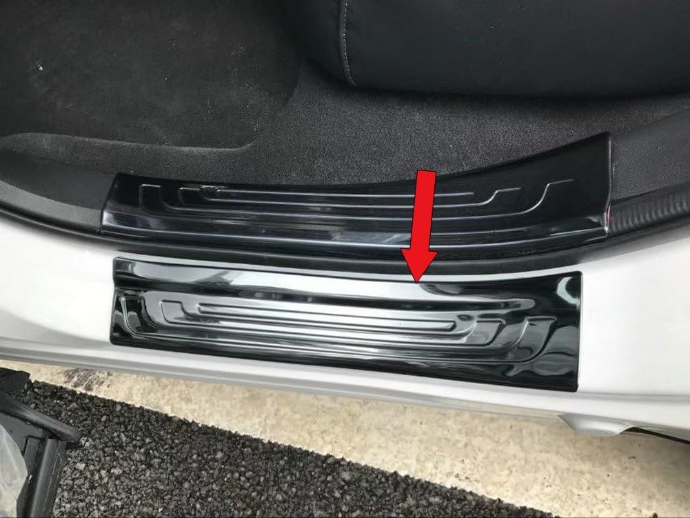 Black Stainless Door Sill Scuff Plate Trim Pack of 2 N39828
