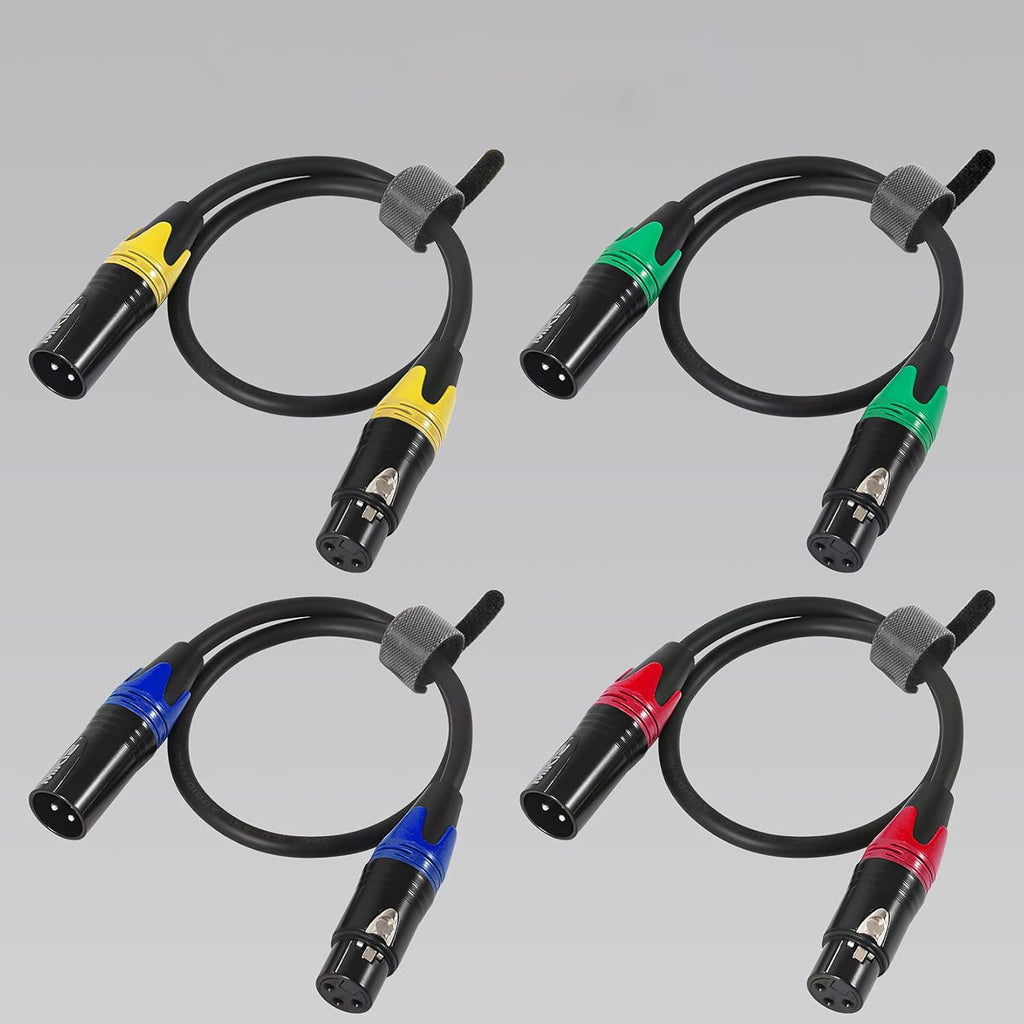25ft 4 Pack XLR Microphone Cables J847