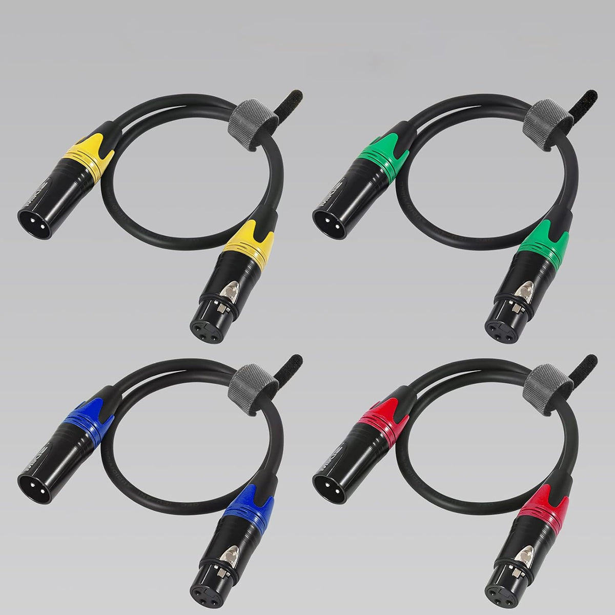 25ft 4 Pack XLR Microphone Cables J847