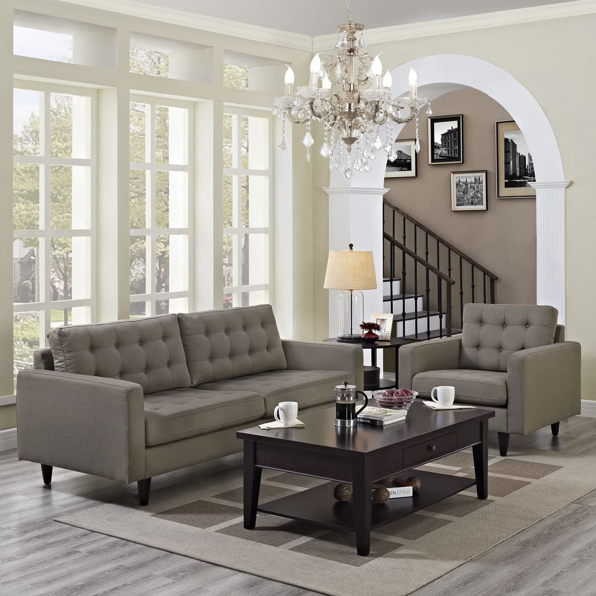 Granite Armchair and Sofa Set of 2 S292