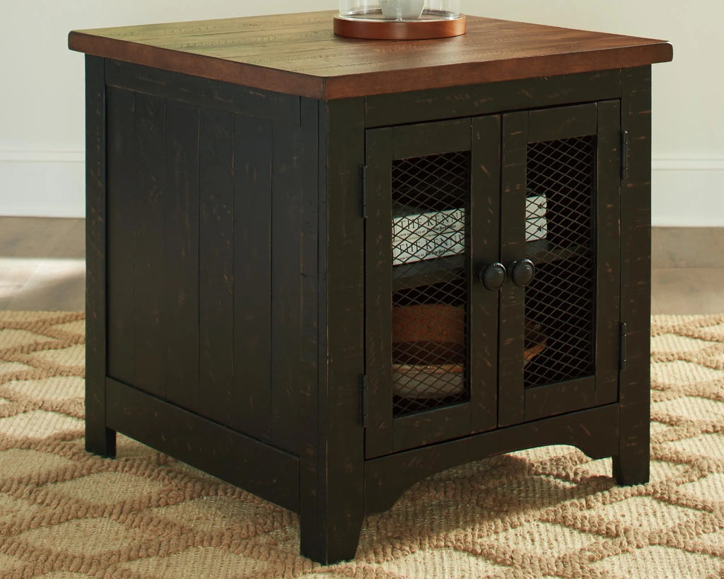 Black/Brown End Table L880078