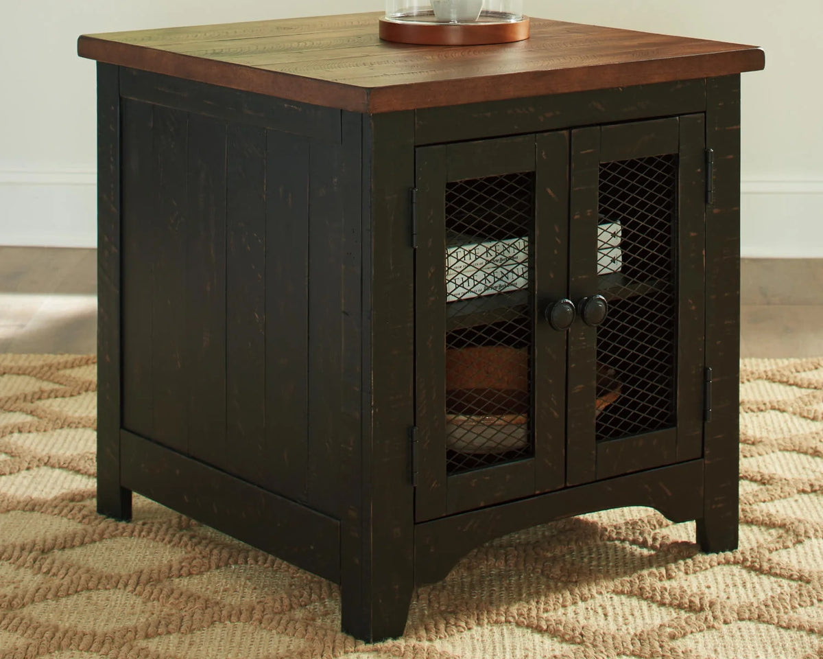 Black/Brown End Table L880078