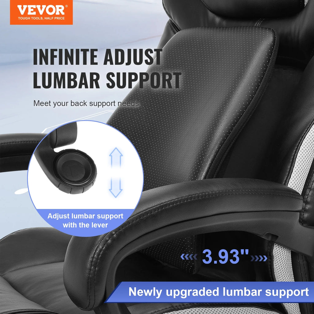 High Back 400 lbs Leather Executive Office Chair with Lumbar Support G9899