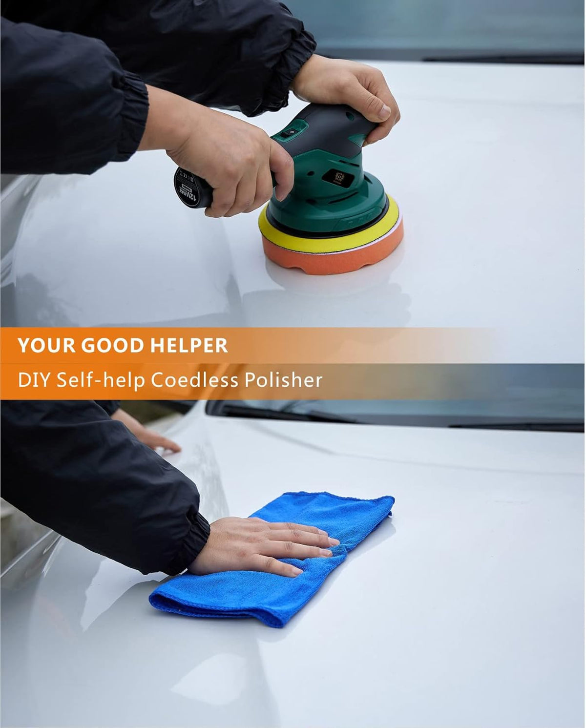 Cordless Car Buffer and Polisher Kit L6445