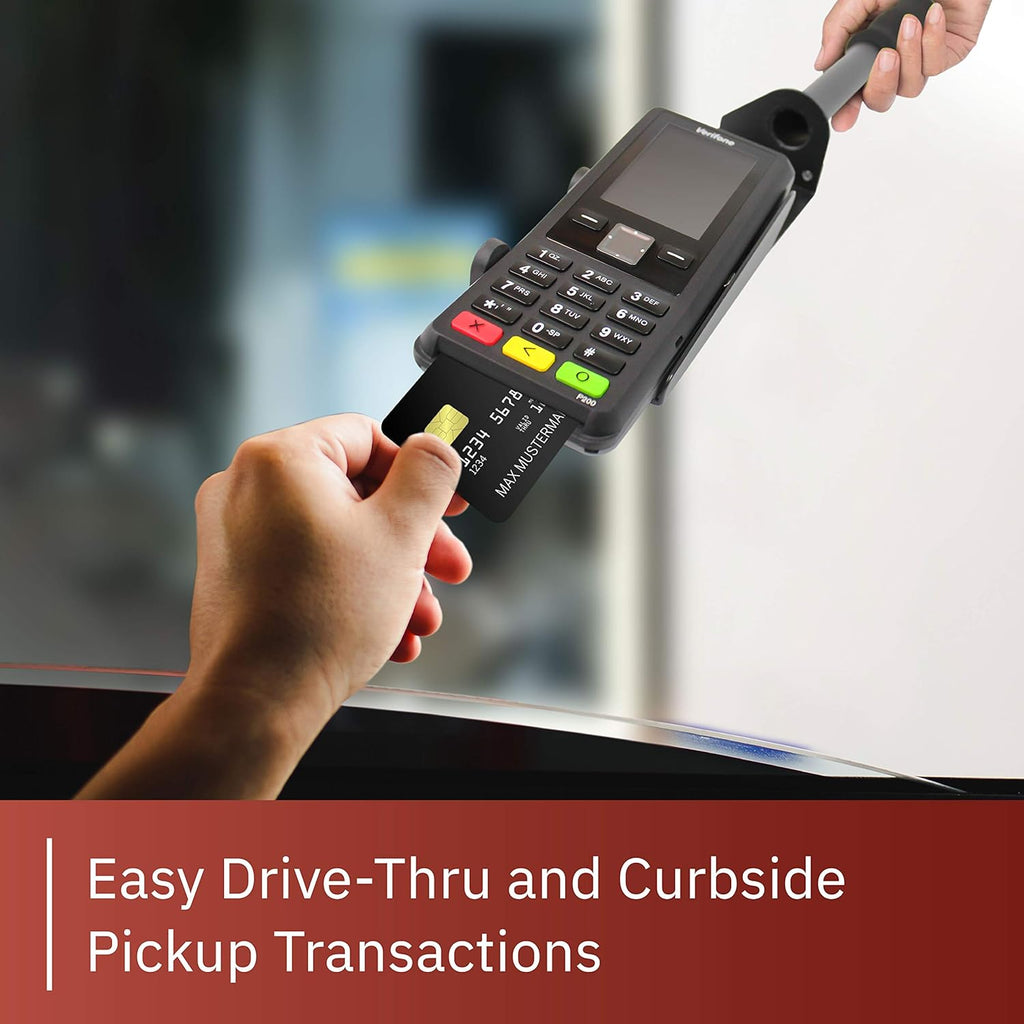 Black Drive-Thru Handheld Mount for Verifone P200 PIN Pad A825
