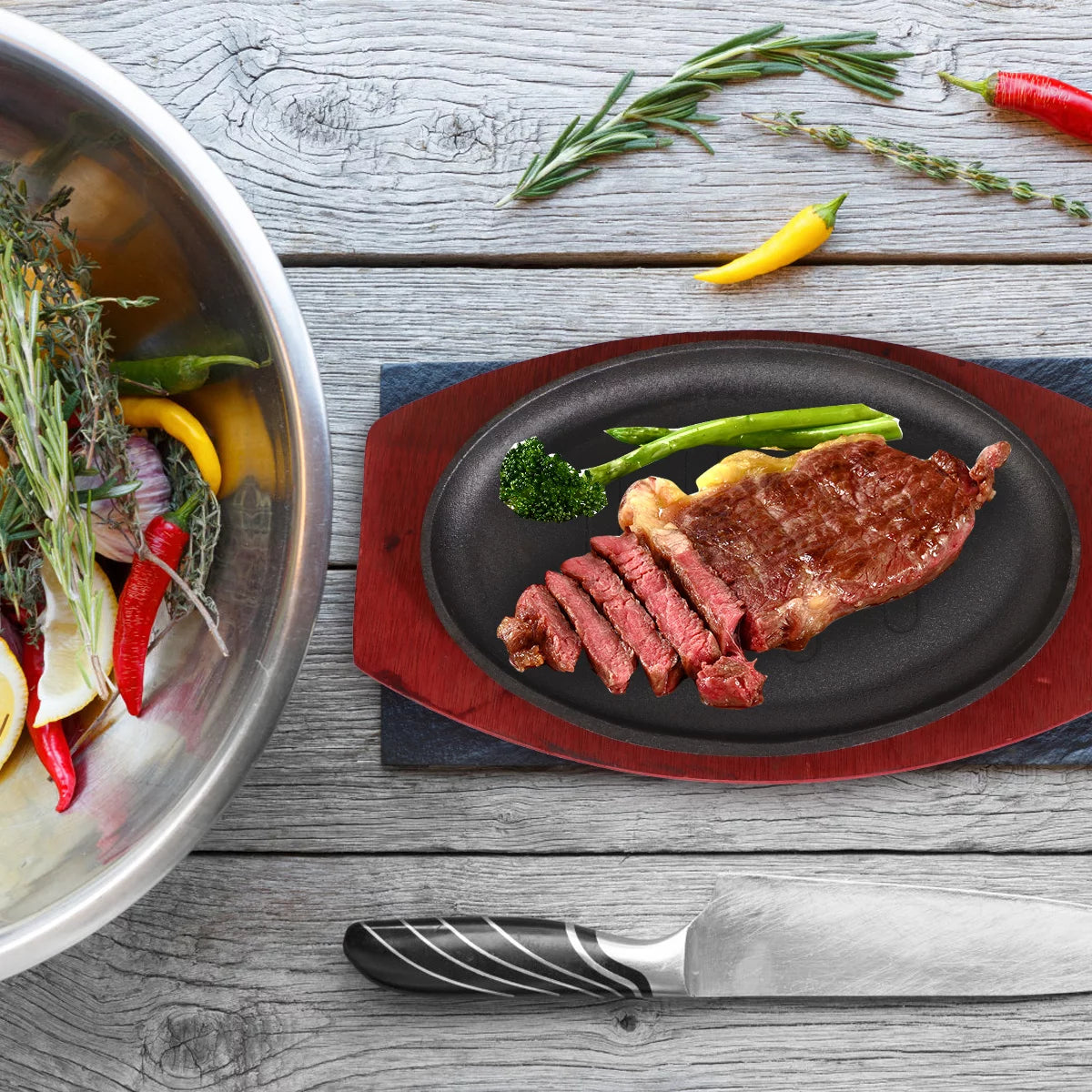 Iron Steak Frying Pan C762