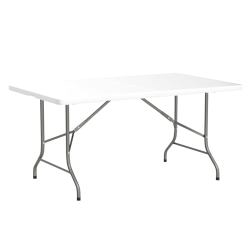 White Plastic 6ft Folding Table B3101