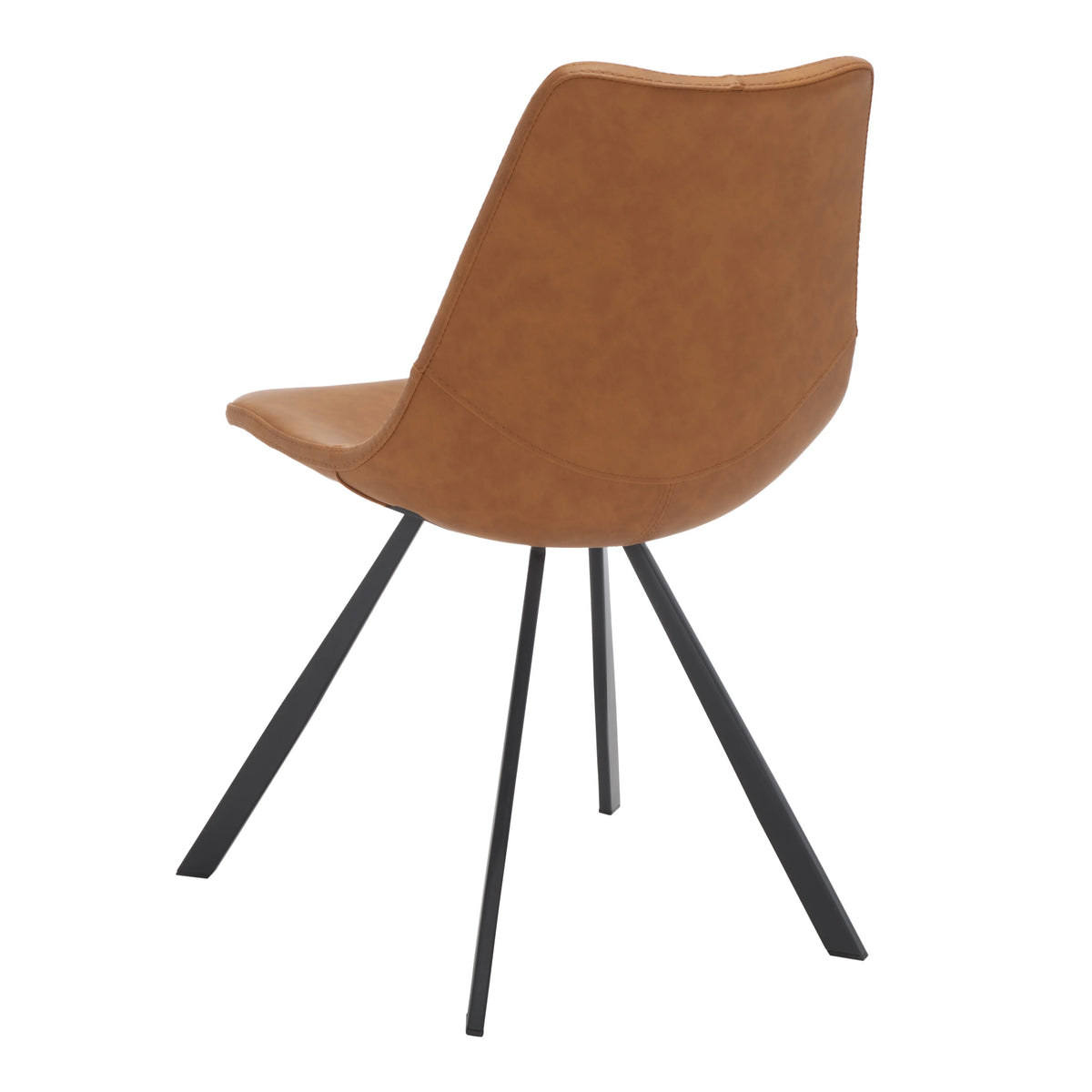 Cognac Tufted Dining Chair Set of 2 K711