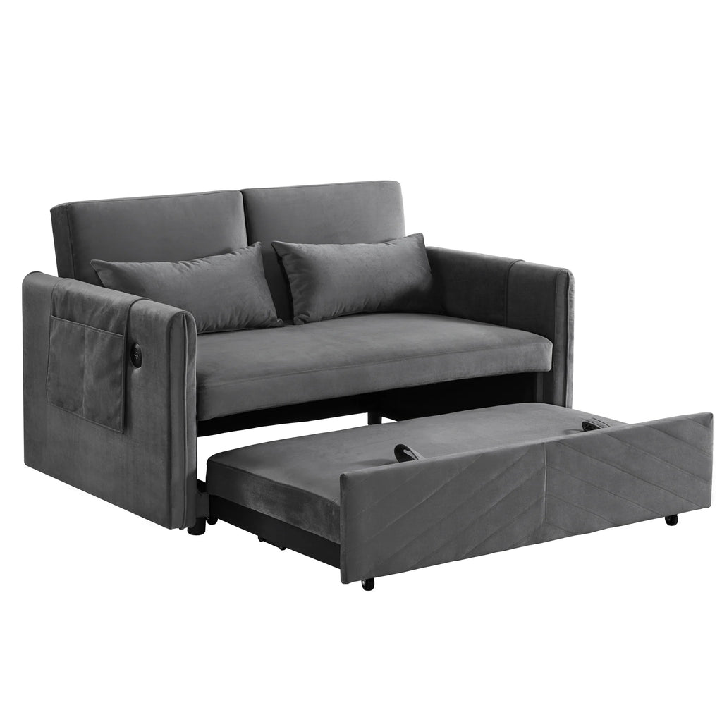 Gray Upholstered Sleeper Sofa O176938